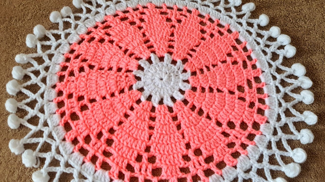 Thalposh Crochet thalpos woolen rural  round table cover  Crosia ke design Crochet Thalposh