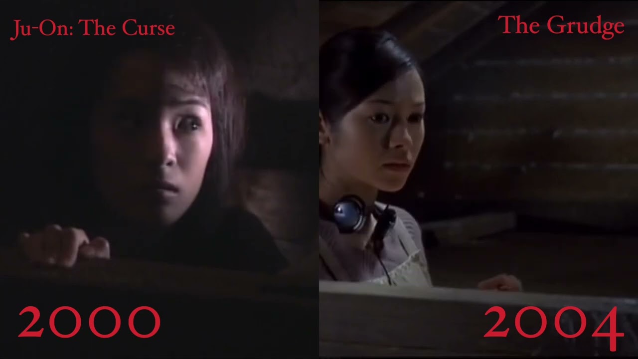 Ju-On: The Curse (2000) vs The Grudge (2004) - The Attic Scene (Yuki vs Yoko)