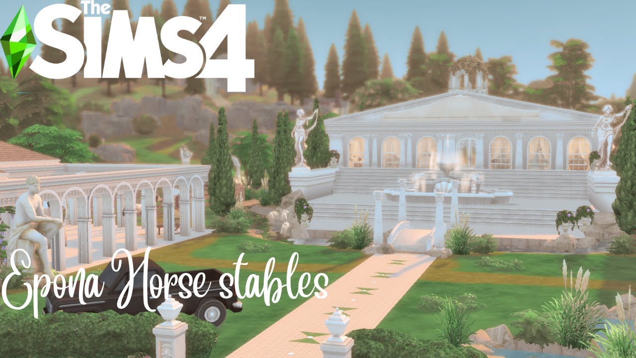 Greek inspired mansion with Equestrian Centre - Epona Horse Stables | The Sims 4 | Speedbuild