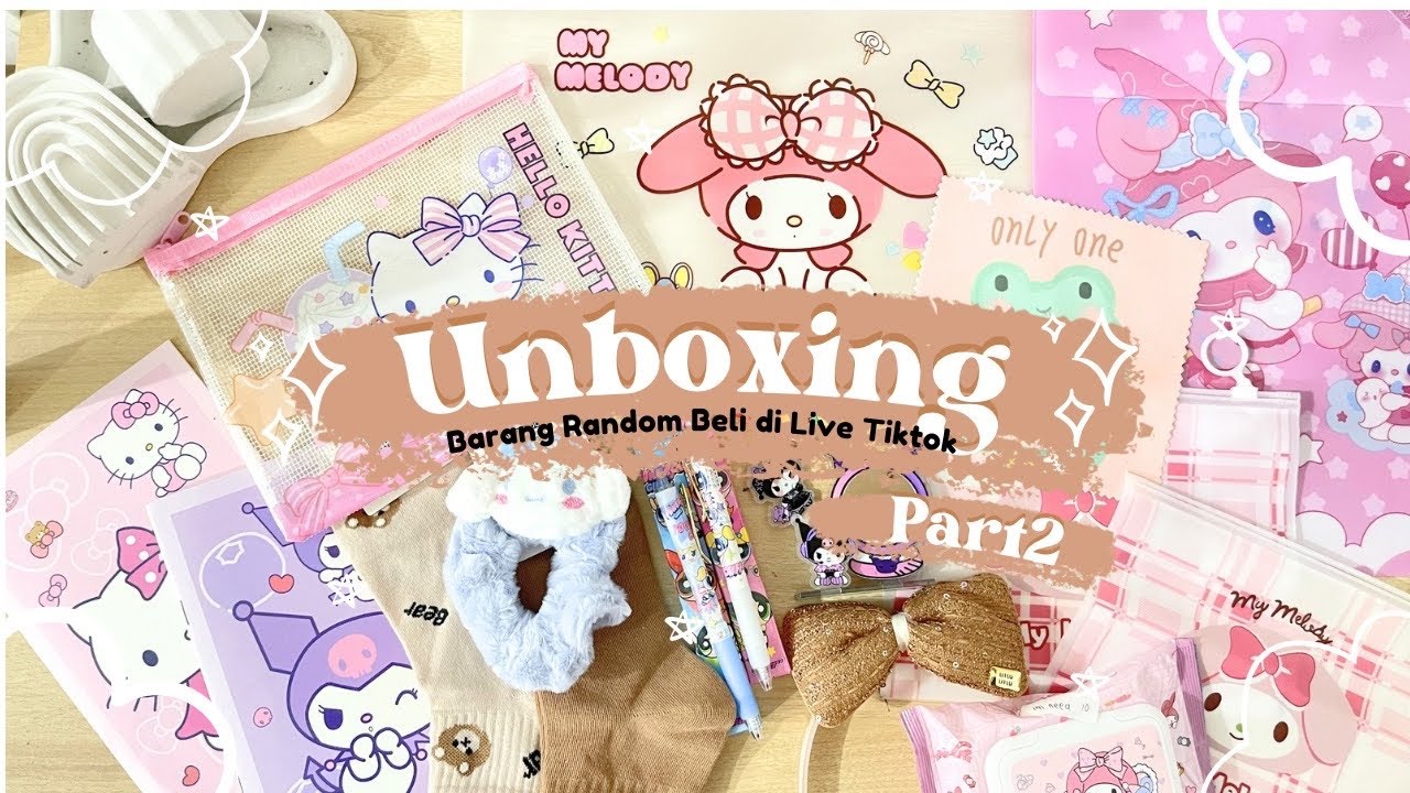 UNBOXING BARANG RANDOM BELI DI LIVE TIKTOK Part 2 | #livetiktok #tiktoklive #tiktokhaul #sanrio 