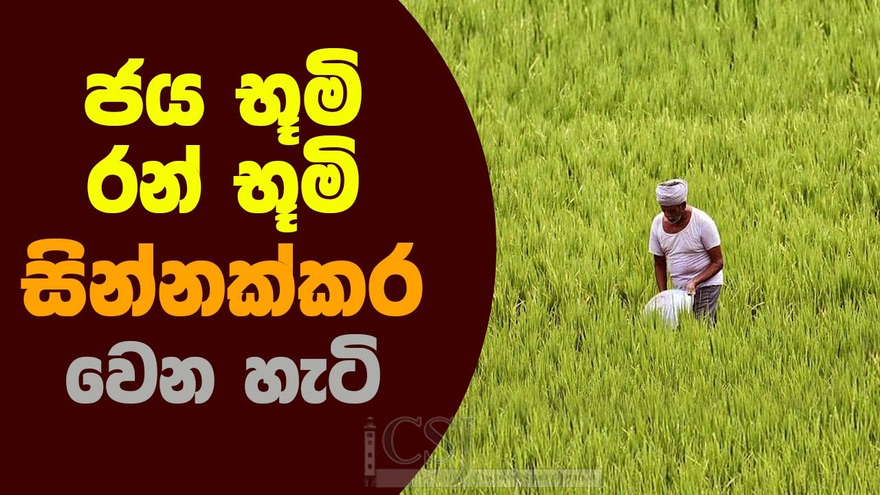 ජය භූමි, රන් භුමි සින්නක්කර වෙන හැටි...!