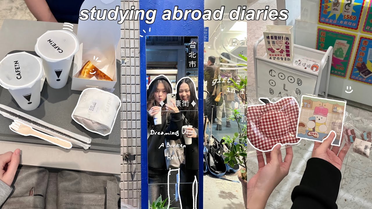 STUDYING ABROAD DIARIES ⋆.𐙚 ̊ : celebrating new year with friends, finals season, study in a cafe