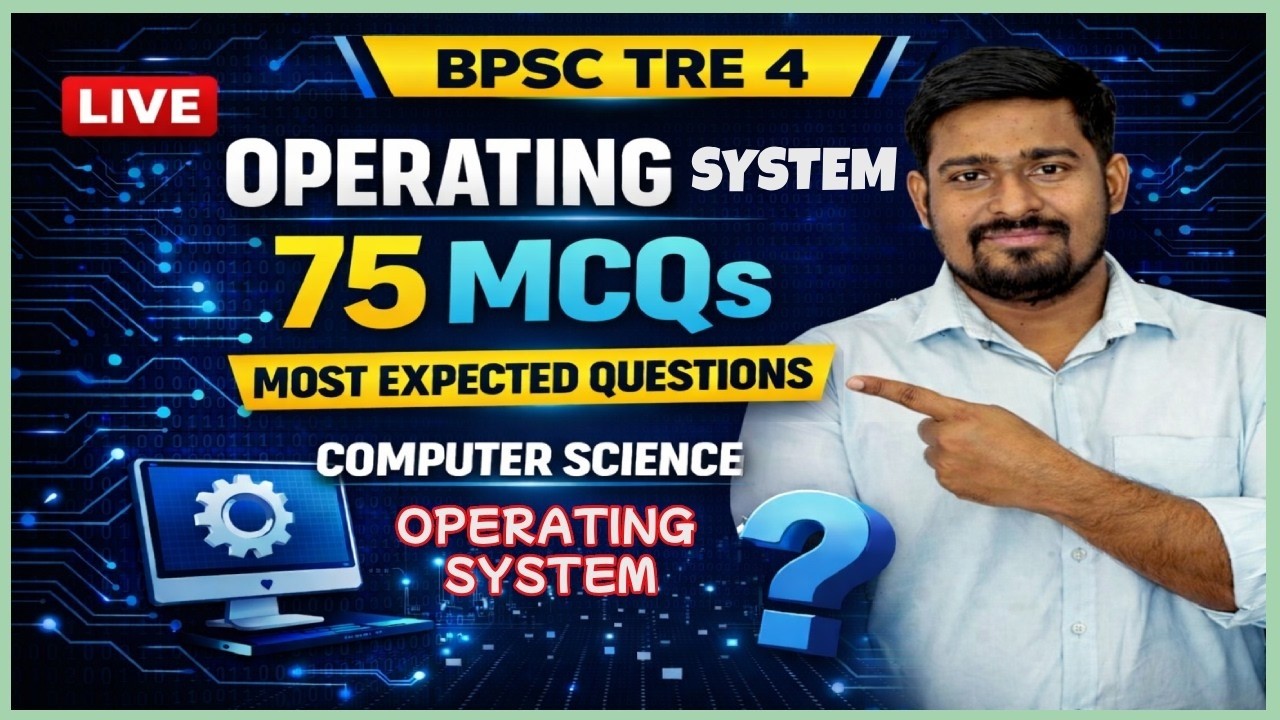 BPSC TRE 4 Computer Science | Operating System Top 75 MCQs | Most Expected Questions #bpsctre4