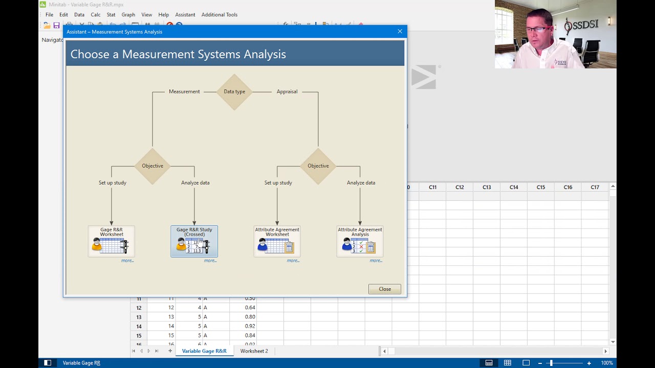 A Brief Introduction to the Variable Gauge R&R using Minitab
