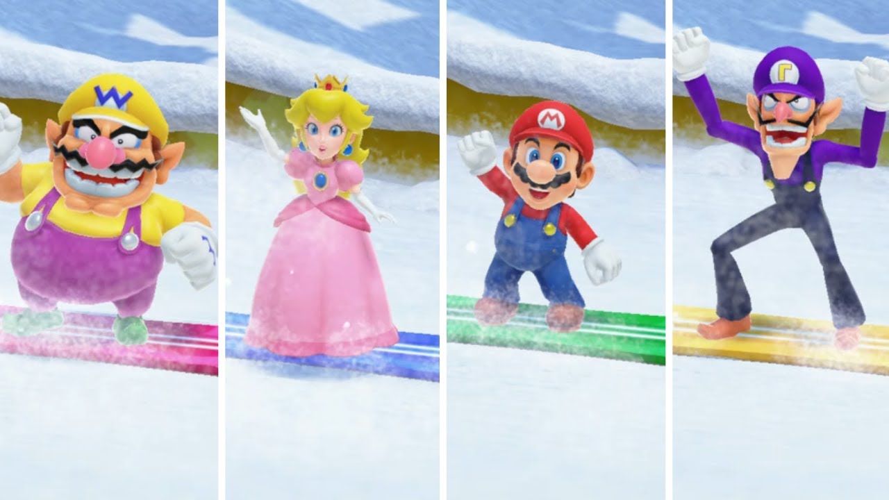 Mario Party Superstars Woody Woods Mario vs Peach , Waluigi & Wario