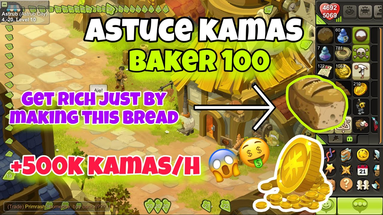 (Dofus touch) astuce kamas 2025 fast : Baker making bread