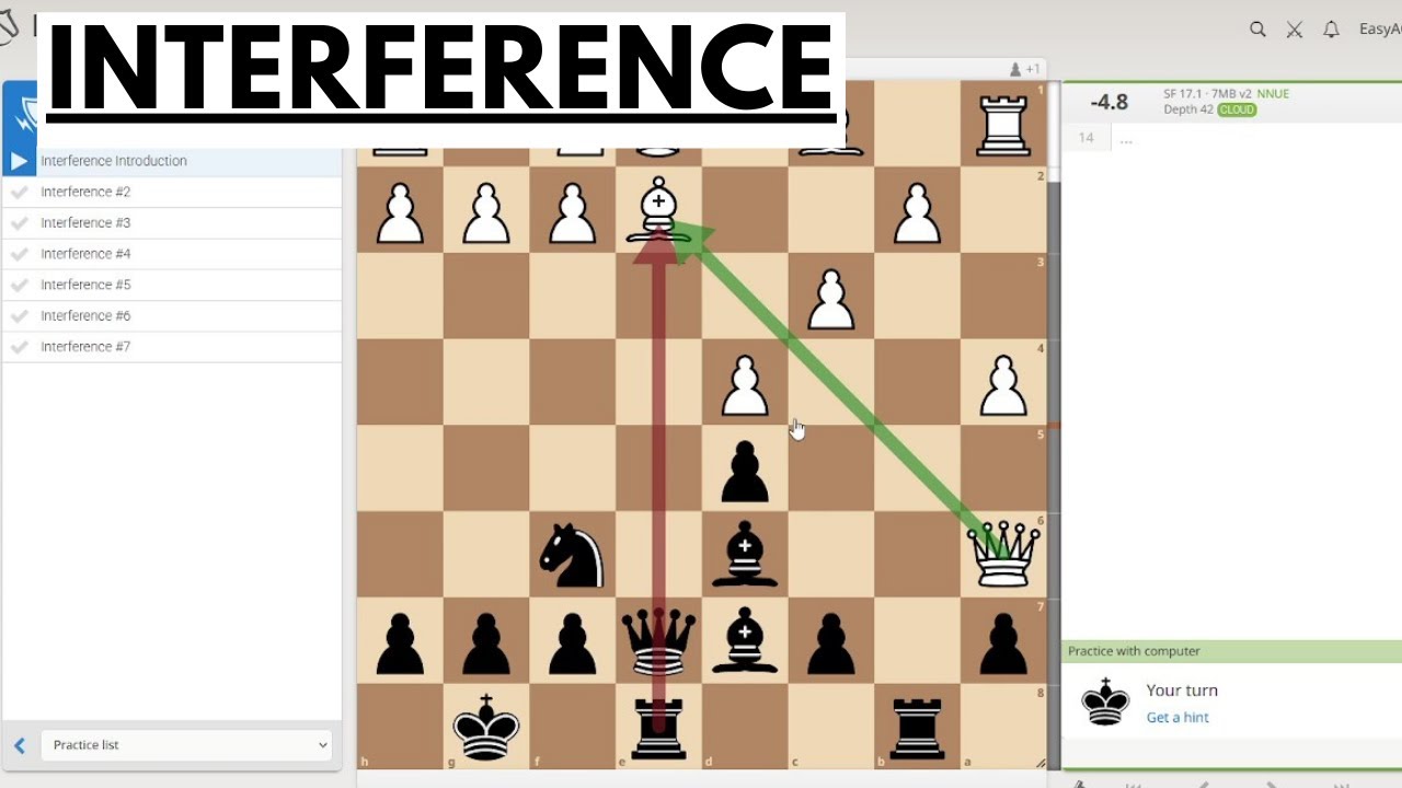 INTERFERANCE ♟️ Chess Exercise Gameplay