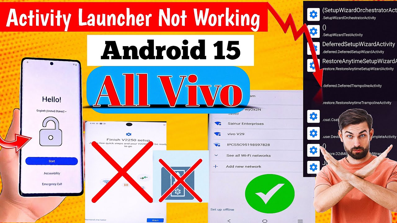 Vivo Android 15 FRP Bypass | Old Method ❌ New Method ✅ 100% Working | Activity launcher Not Work