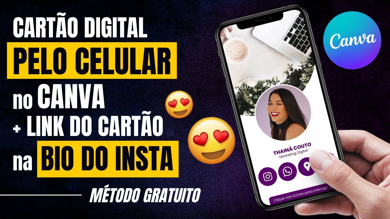 COMO FAZER CARTÃO DE VISITAS DIGITAL PELO CELULAR + LINK DO CARTÃO DIGITAL NA BIO