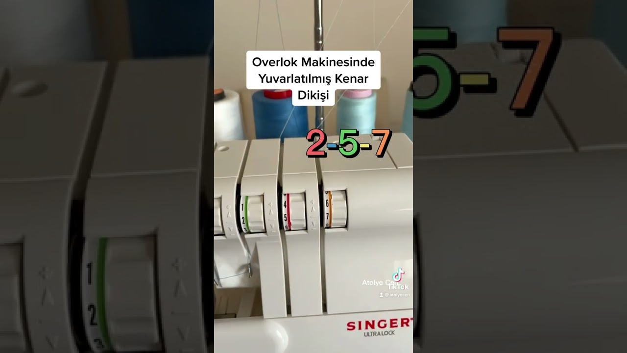 Overlok Makinesinde Yuvarlatılmış Kenar Dikişi