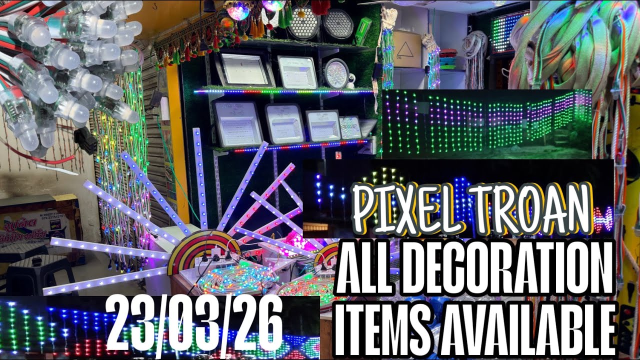ALL DECORATION ITEMS #pixel #wholesale #srlight #djlights #led #diwalilights #viral #trending #srl