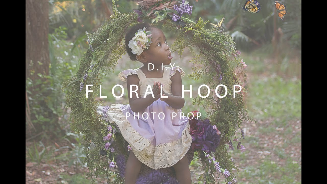 DIY FLORAL HOOP Photo Shoot Prop | Flower Hoop Prop