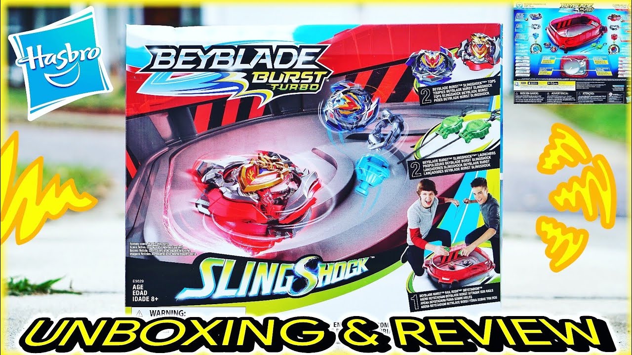 Beyblade Burst TURBO SLINGSHOCK RAIL RUSH BATTLE SET Unboxing / Review / Codes - Beyblade Toy Review
