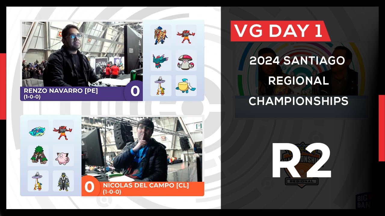 Renzo Navarro Vs Nicolas del Campo - Pokémon VGC Masters R2 | 2024 Santiago Regional Championships