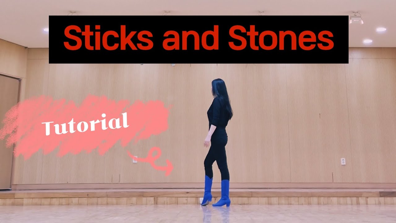 스텝 설명 Sticks and Stones Linedance Tutorial 스틱스 앤 스톤즈 라인댄스 | Intermediate Phrased 중급 