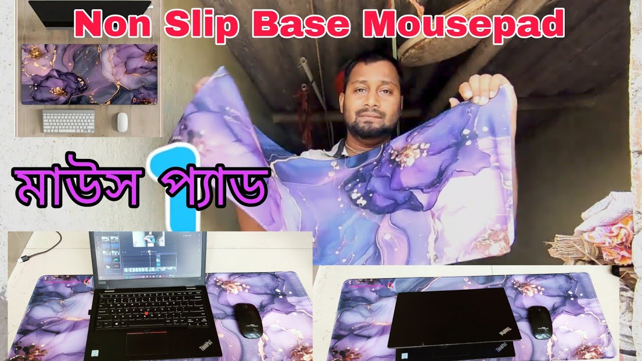 মাউস প্যাড । Non Slip Base Mouse pad । Mouse Pad Shortcut Keys Desk Mats for Office 