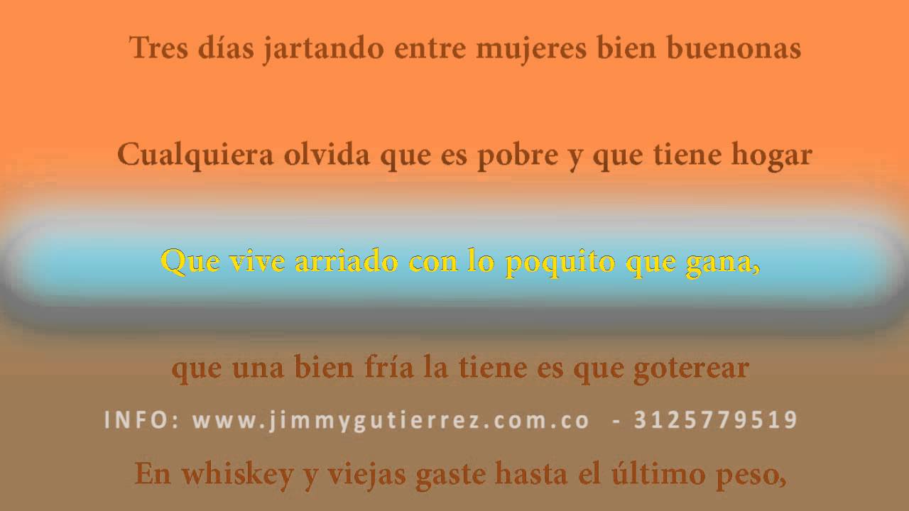 KARAOKE ME BEBI LO DEL MERCADO -  JIMMY GUTIERREZ