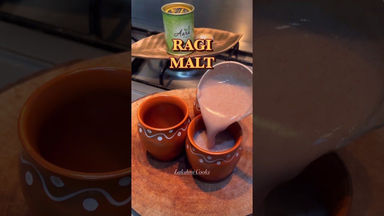 Ragi Malt Recipe - Healthy Drink Recipe #food #kanji #drink #recipe #shorts #shortvideo #foodie #fyp