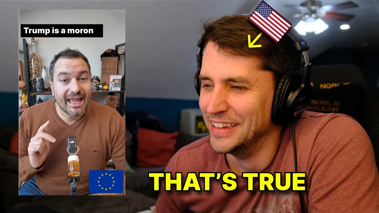 American reacts to European Comedian DESTRSOYS Donald Trump over Greenland