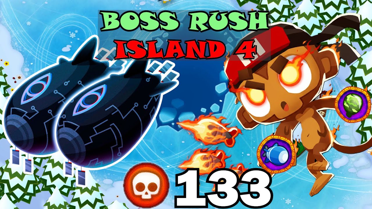 Dart Monkey is CRAZY!!! | Boss Rush Island 4 | Pops 133 | BTD6 Boss Tutorial