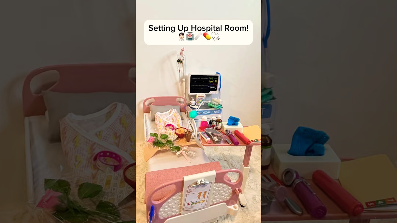 Setting Up Hospital Room 🧑🏻&zwj;⚕️ #shortsfeed #shorts #asmr #asmrsounds #toys #miniature #satisfying