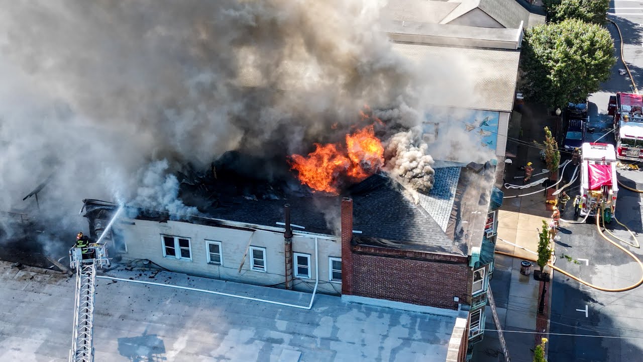 Large Apartment Fire with Heavy Fire Conditions, Bangor, Pennsylvania - 9.15.23