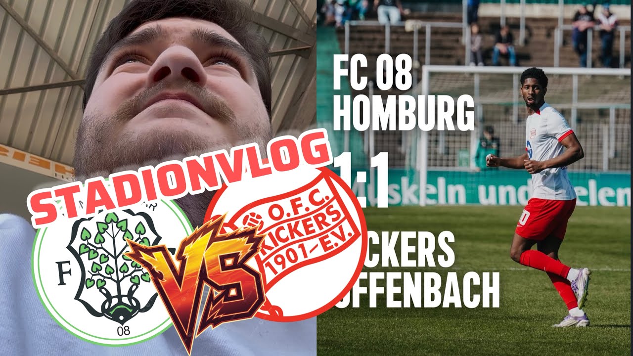 GLÜCKLICHES Unentschieden in HOMBURG 🫣 | FC 08 Homburg vs Kickers Offenbach Stadionvlog 🔥