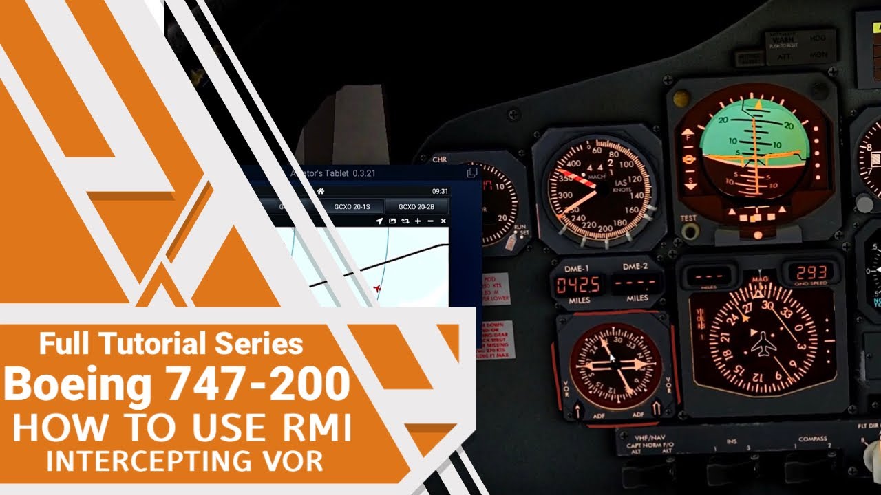 [ X-Plane 11] [Felis 747-200] How To Intercept VOR Radial Using RMI Full Tutorial 1080p@60fps
