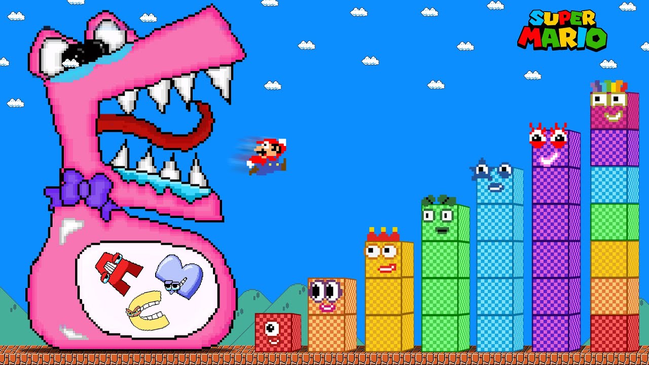 Mario vs Giant Fat Alphabet Lore (A - Z…) But Fixing Letters, Destroy Everything | Game Animation