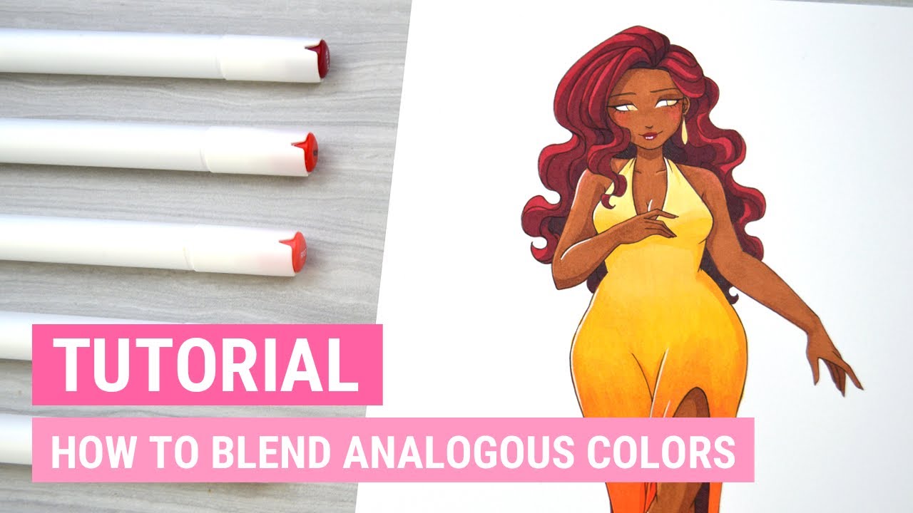 How to Blend SIMILAR/ANALOGOUS Colors with ALCOHOL MARKERS (Pt.6) | Marker Tutorial | iiKiui