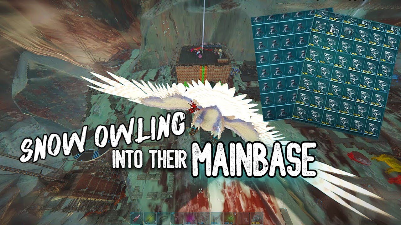 SNOWOWLING INTO THEIR MAINBASE | Ark Official PvP