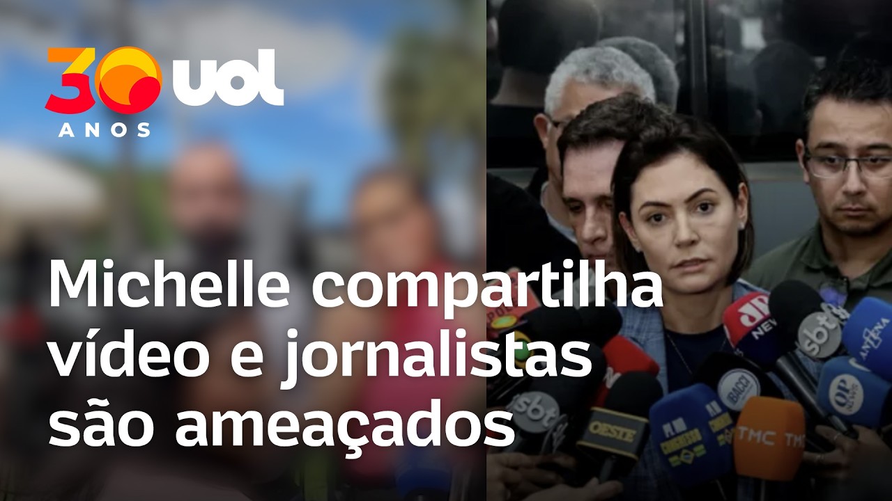 Michelle posta vídeo, e jornalistas registram BOs após ameaças em Brasília; veja vídeo