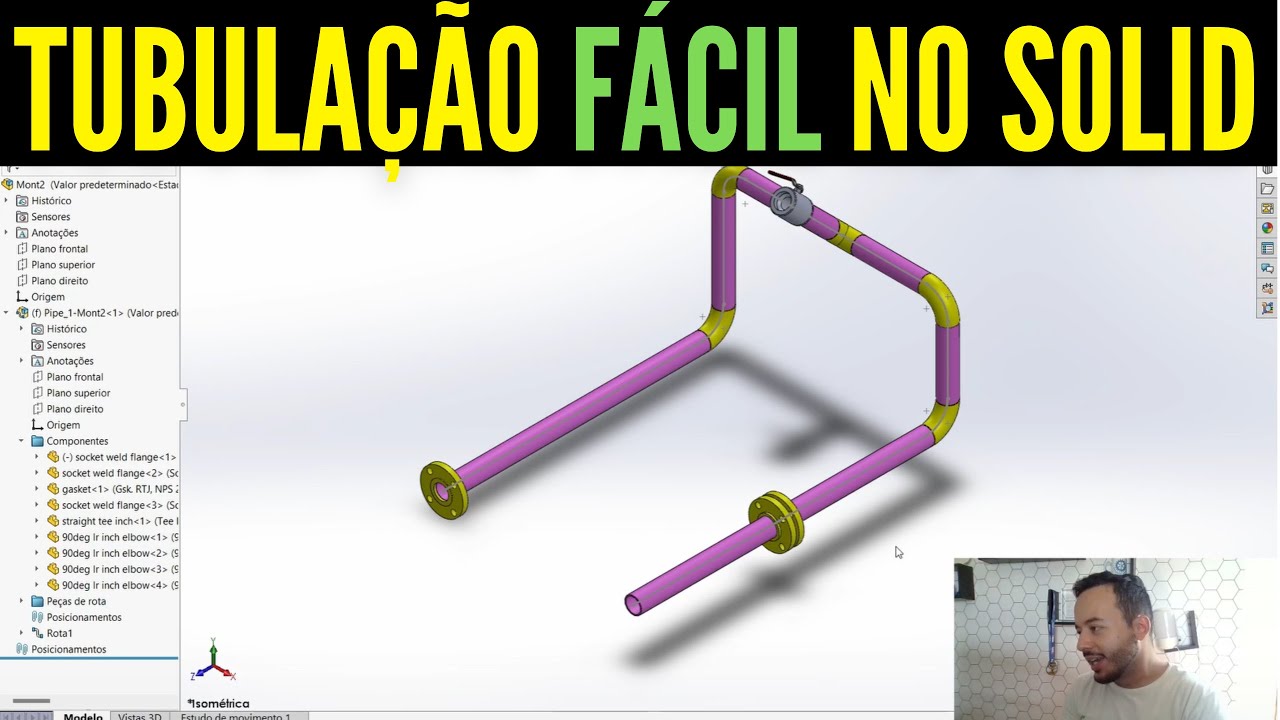 COMO FAZER ROTA DE TUBULAÇÃO DE FORMA RÁPIDA (ROUTING) NO SOLIDWORKS