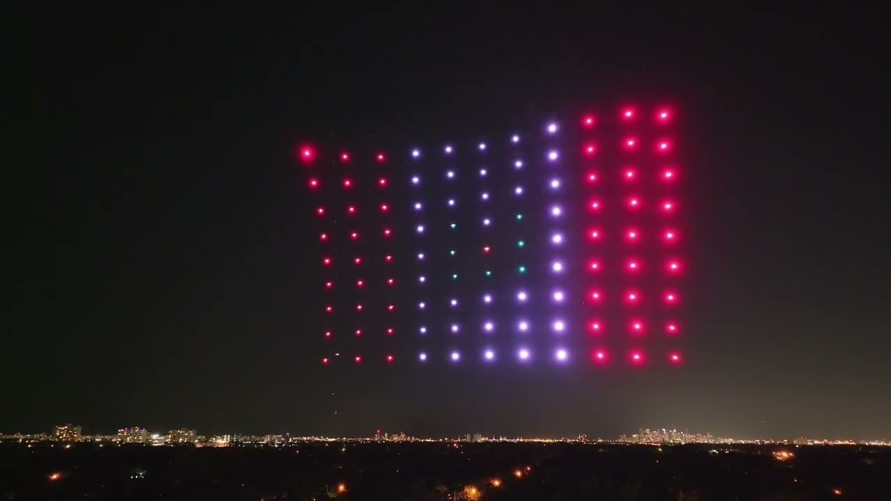 100 Drones for 100 Years North Miami's 100th Birthday Drone Show