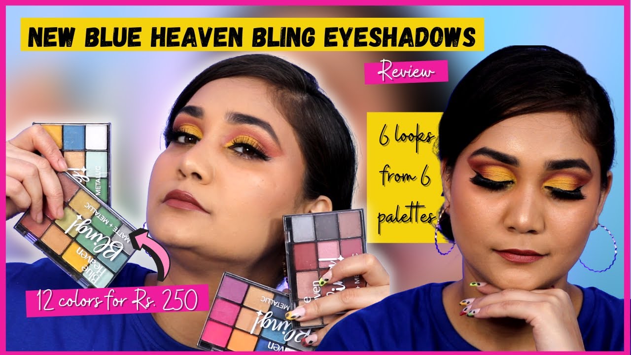 New Affordable Blue Heaven *Bling* 12 Color Eyeshadow Palettes - Only Rs. 250😱