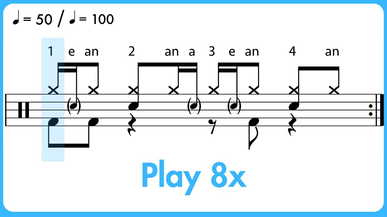 10 Basic Ghost Note Grooves: Practice-Along 🥁👻