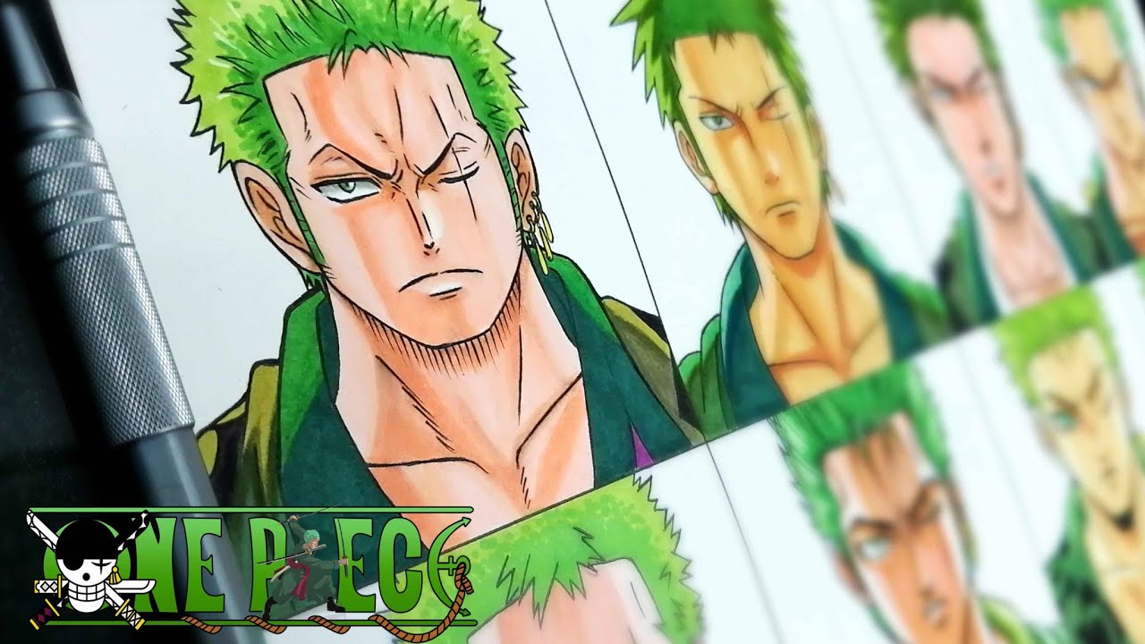Рисование Зоро в разных стилях аниме-манги | One Piece | #49