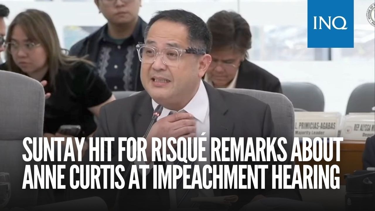 Suntay hit for risqué remarks about Anne Curtis at impeachment hearing