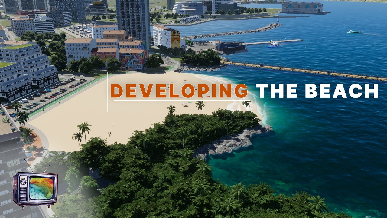 🏙️ Cities: Skylines 2 on Monday night! Continuing the development of the central beach!!