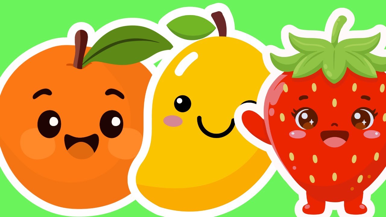 FRUTAS FELICES SALTANDO 🍊🍓🥭 | NARANJA, FRESA Y MANGO | CANCIÓN INFANTIL PARA NIÑOS