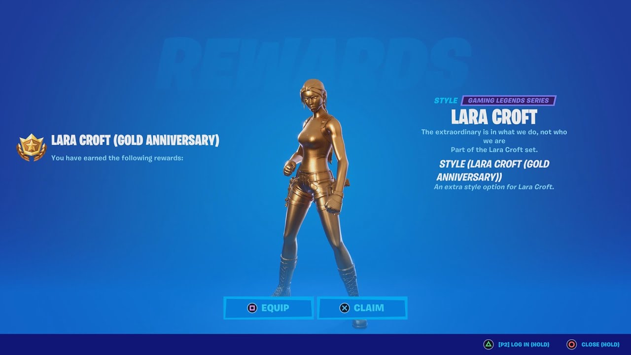How To Unlock The GOLD ANNIVERSARY Lara Croft Skin! (New Gold Lara Croft Skin)