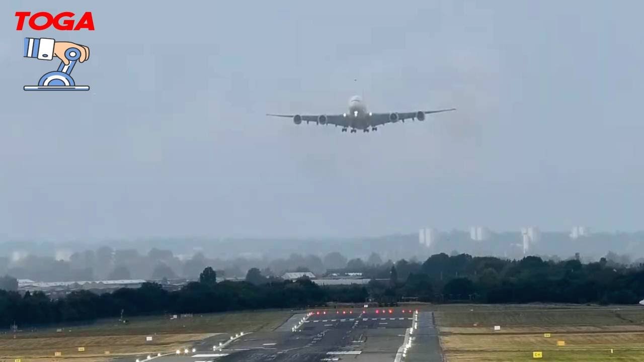 ANOTHER GO AROUND ✈️Emirates Airbus A380-800 at Birmingham Airport ( BHX )