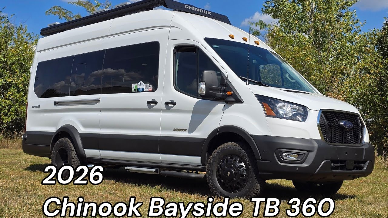 Adventure Ready Camper Van. 2026 Chinook Bayside TB 360, Built-On Ford Transit w AWD, Luxury Class B