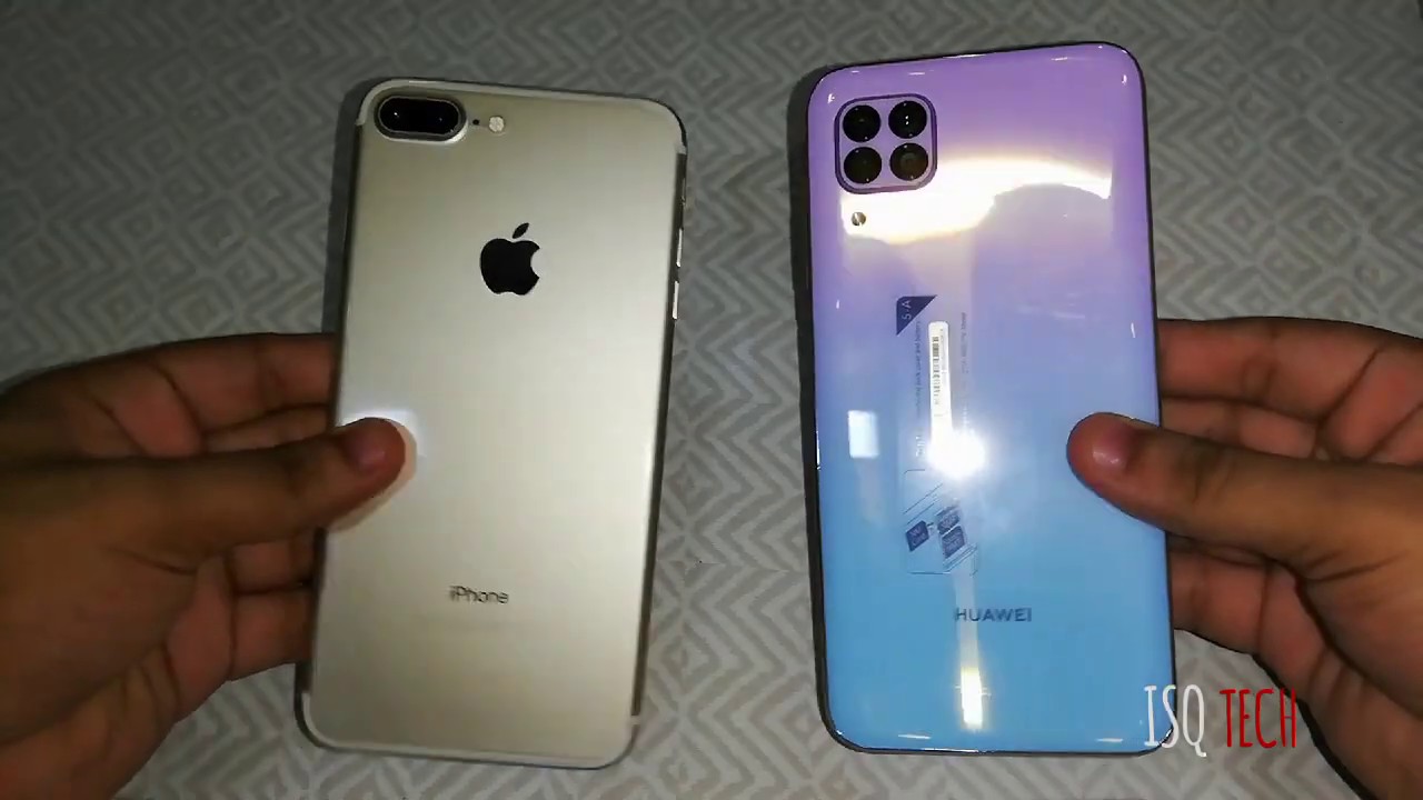 Huawei Nova 7i vs Iphone 7 plus - Speedtest (4K)
