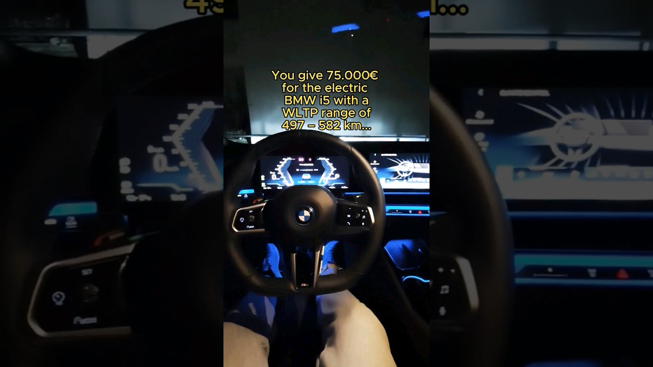 Never trust WLTP electric range! #bmw #bmwi5 #electriccar