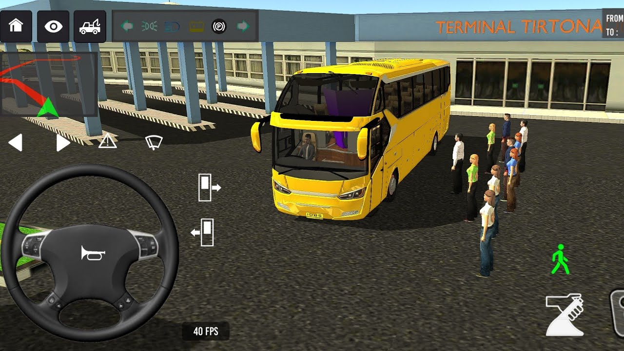 2024 Indonesia Bus Simulator Full Traffic Driving Hill Road Offroad Android New Gameplay |