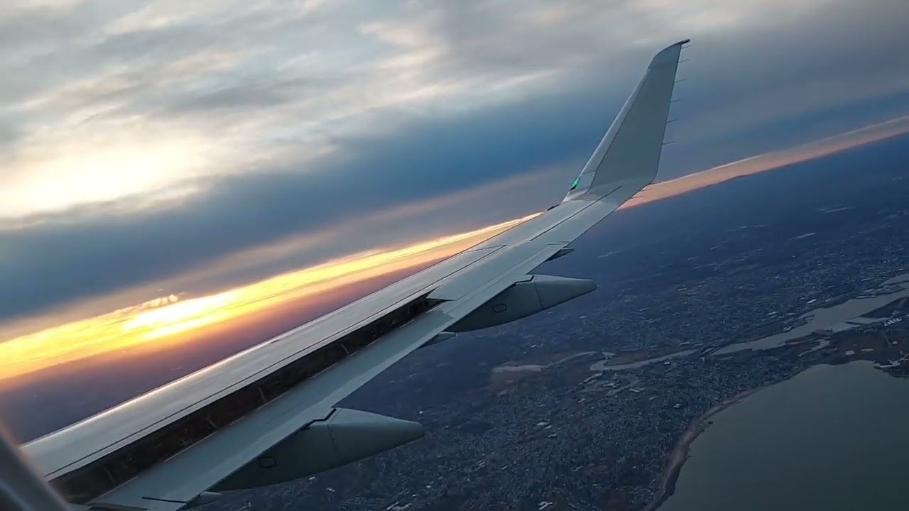 Approaching and landing at Boston Logan Airport