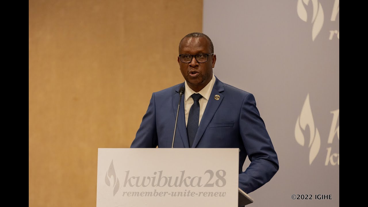 Ministre Dr. Jean Damascène Bizimana s'adresse aux diplomates accrédités au Rwanda #Kwibuka28