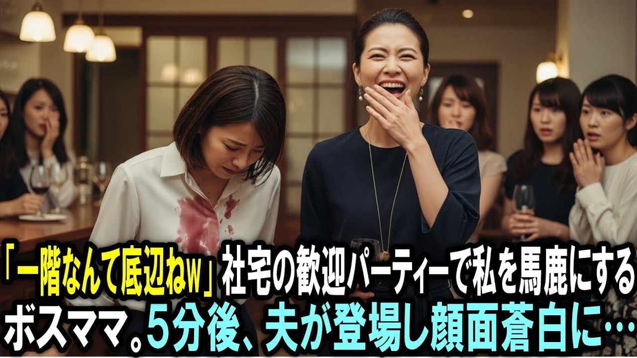 「一階なんて底辺ねw」社宅の歓迎パーティーでマウントを取るボスママ。５分後、夫が登場しボスママと取り巻きが顔面蒼白に…