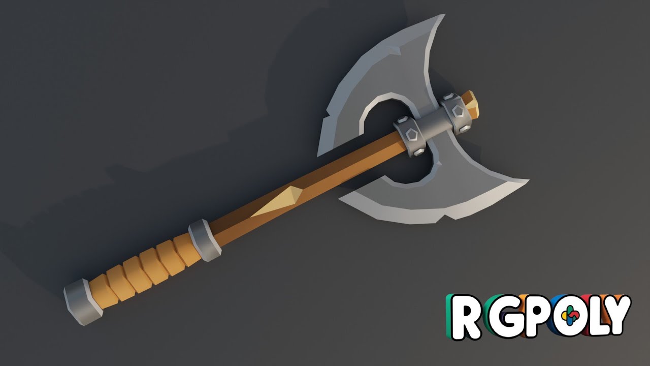 Low Poly Axe - Modeling Timelapse